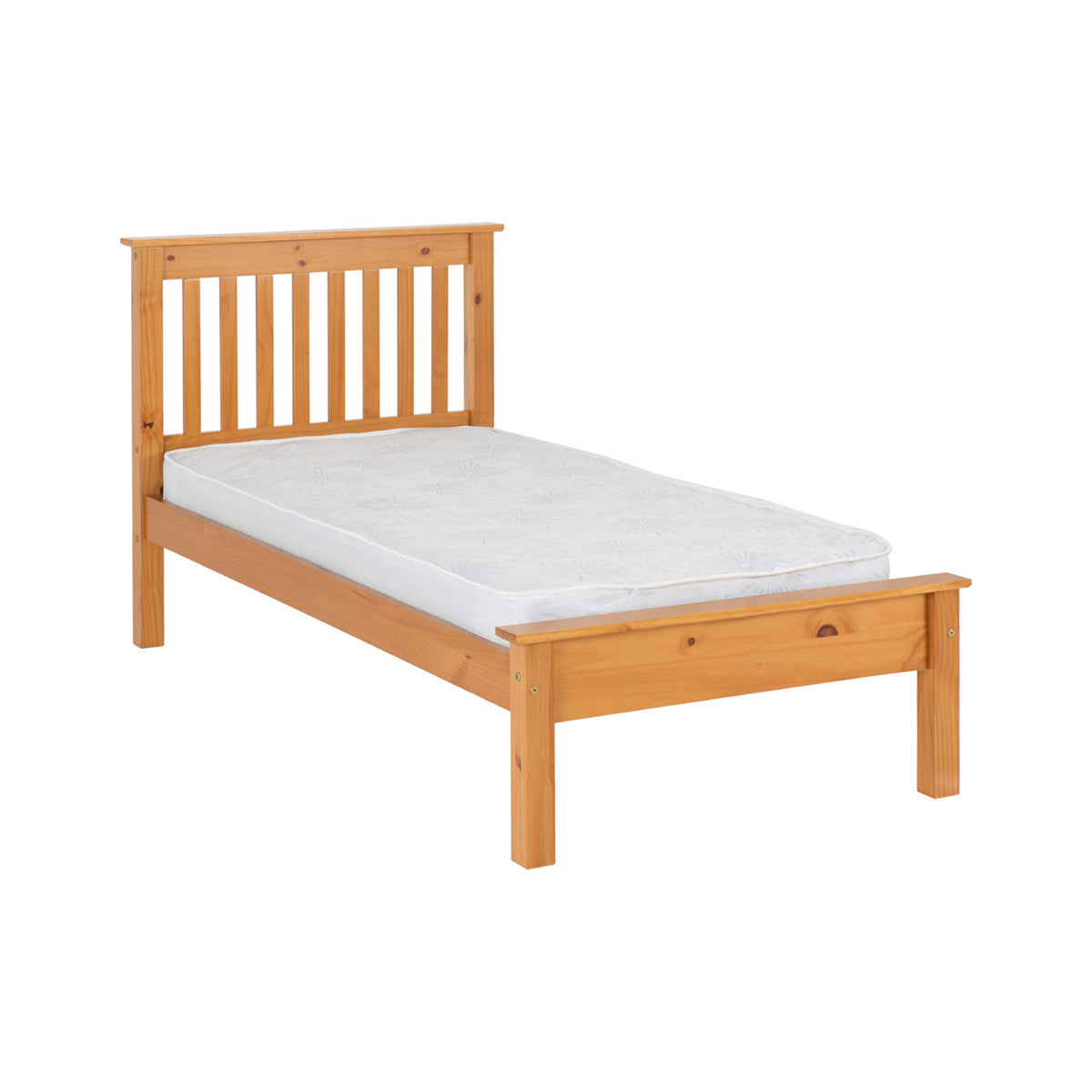 Monaco 3FT Bed Low Foot End - Antique Pine