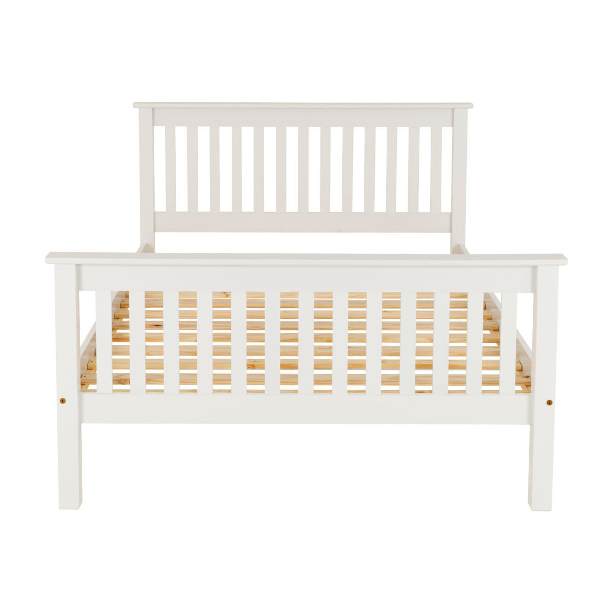 Monaco 4FT Bed High Foot End - White