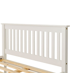 Monaco 4FT Bed High Foot End - White
