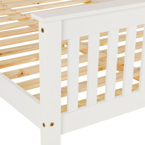 Monaco 4FT Bed High Foot End - White