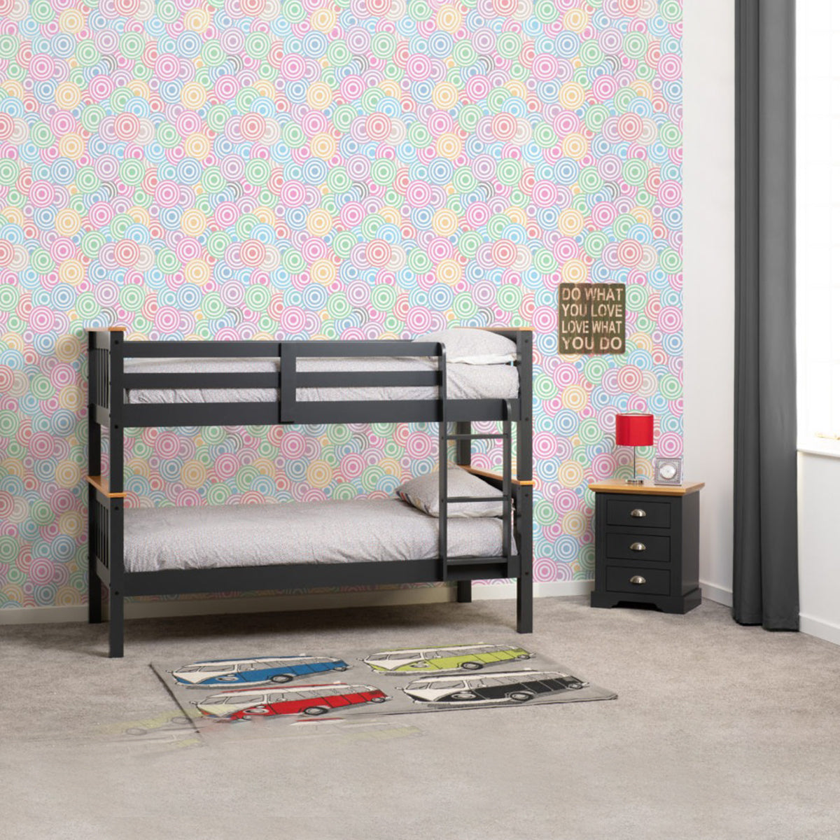 Neptune 3FT Bunk Bed - Grey/Oak Effect