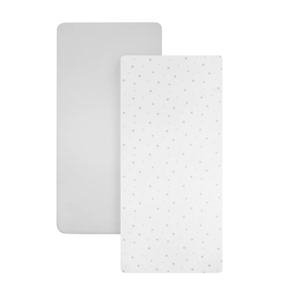 Shnuggle Air Lite Bedside Crib Sheets 2 Pack - Star Design