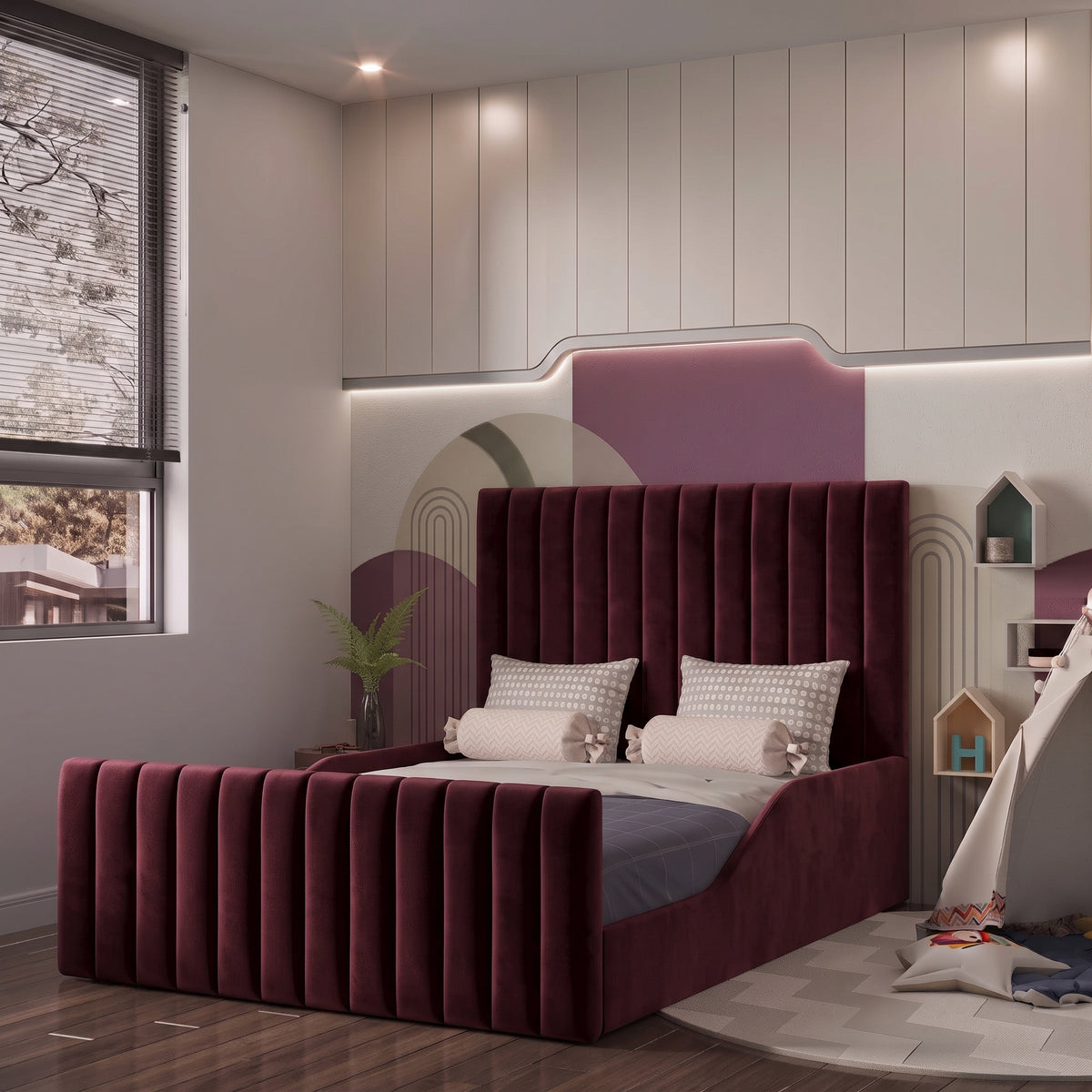 Plush Velvet Burgundy