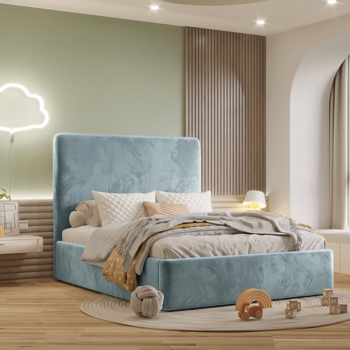 Plush Velvet Ice Blue