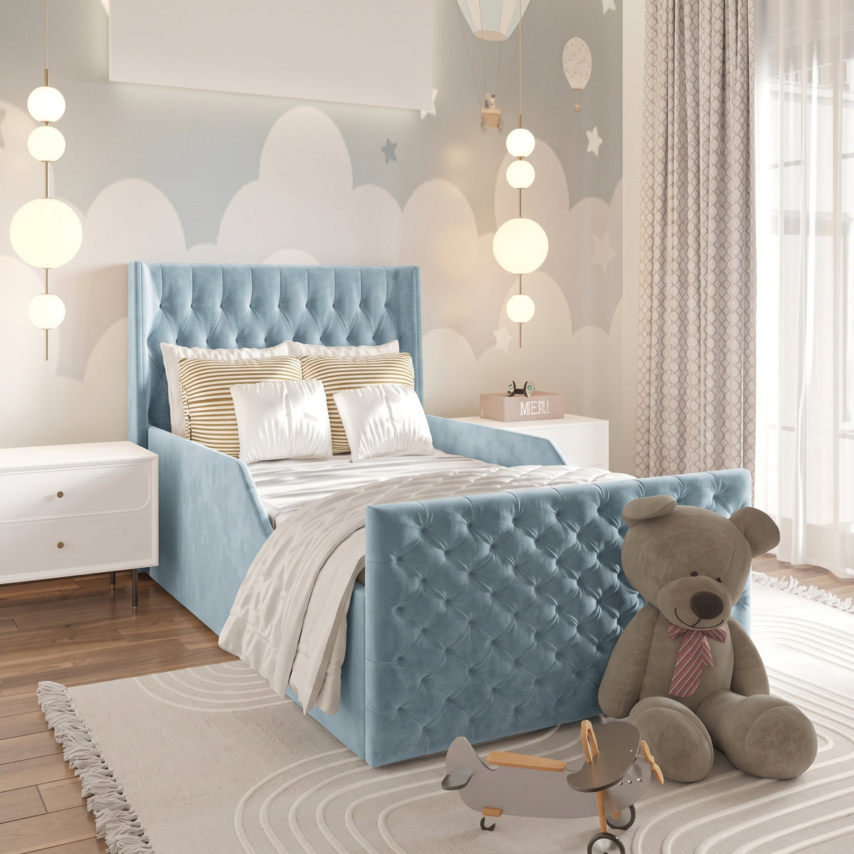 Plush Velvet Ice blue