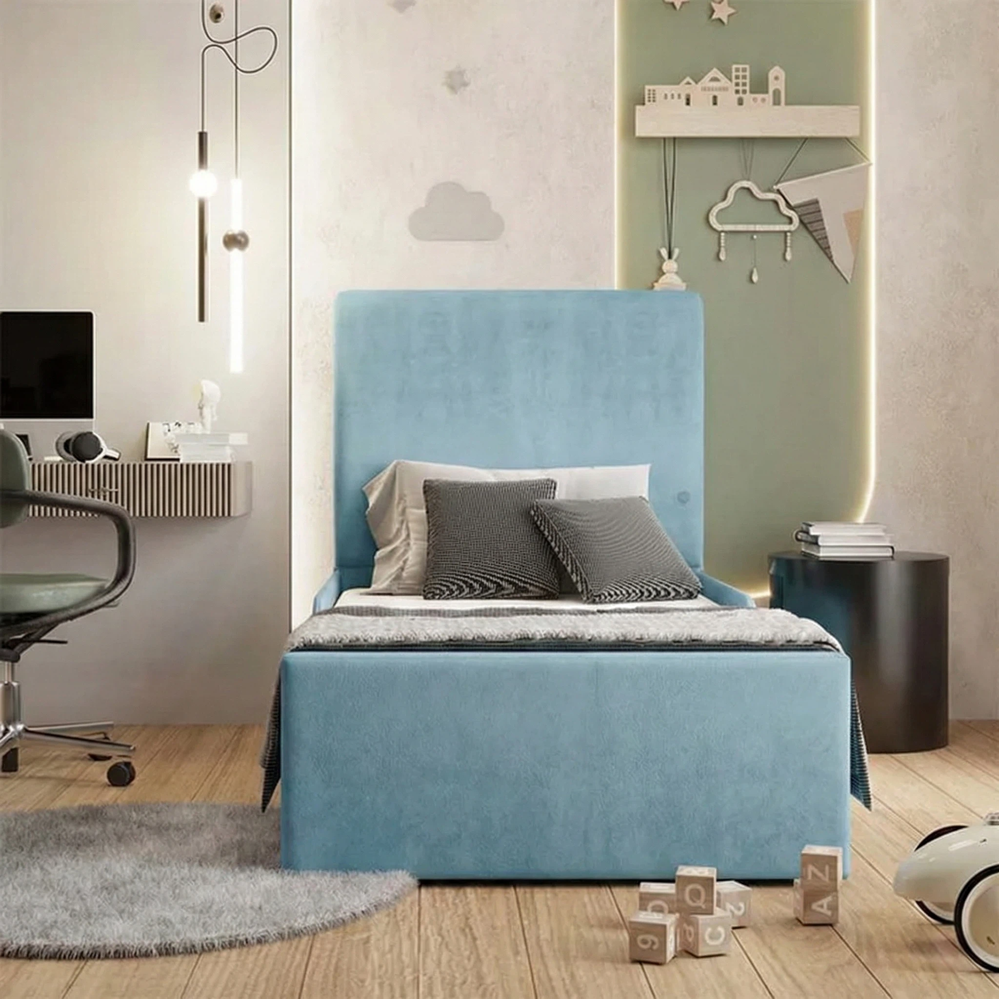 Plush Velvet Ice Blue