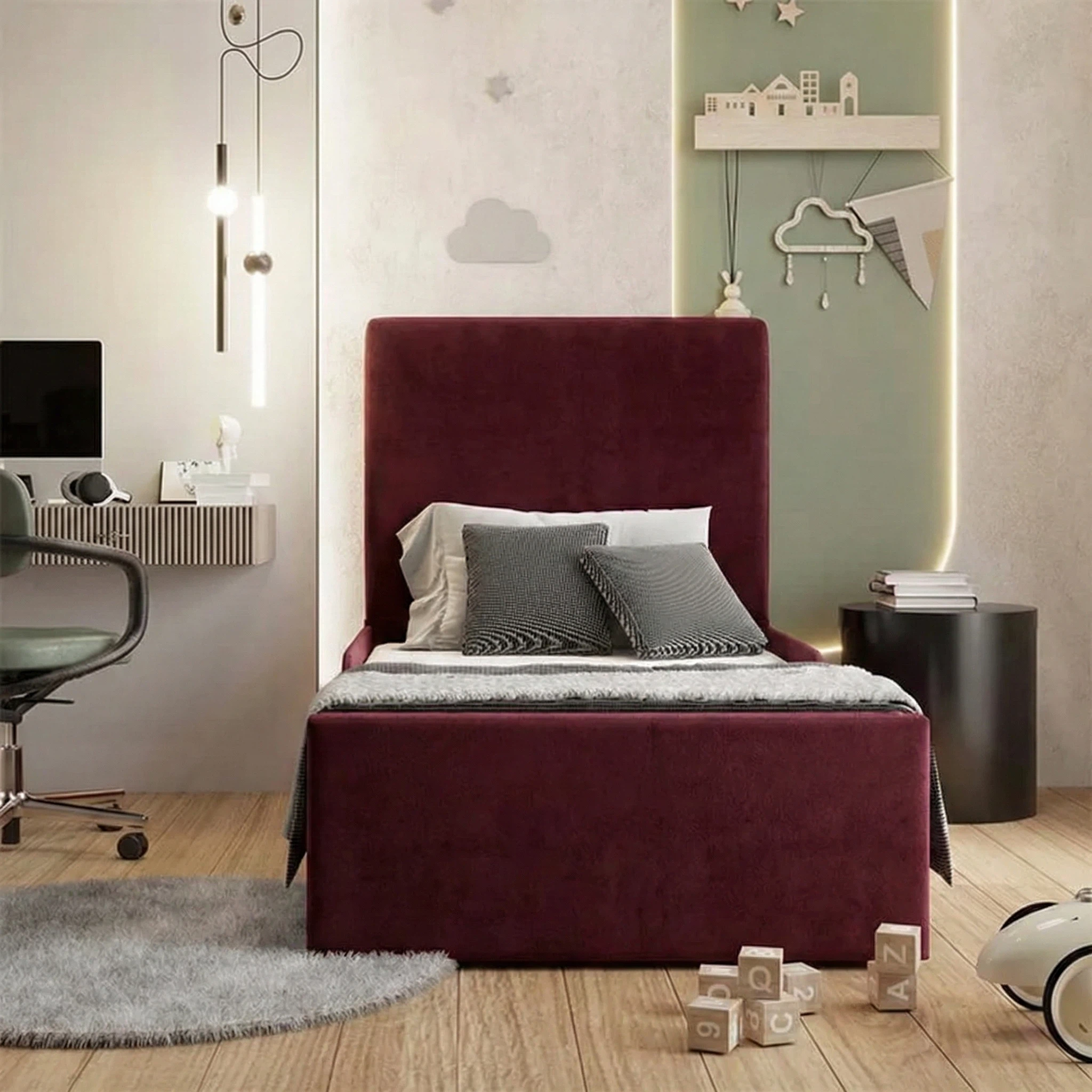 Plush Velvet Burgundy