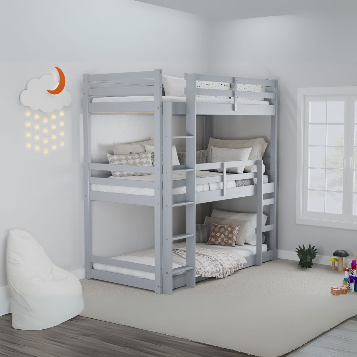 Tressa Triple Bunk Bed 90CM