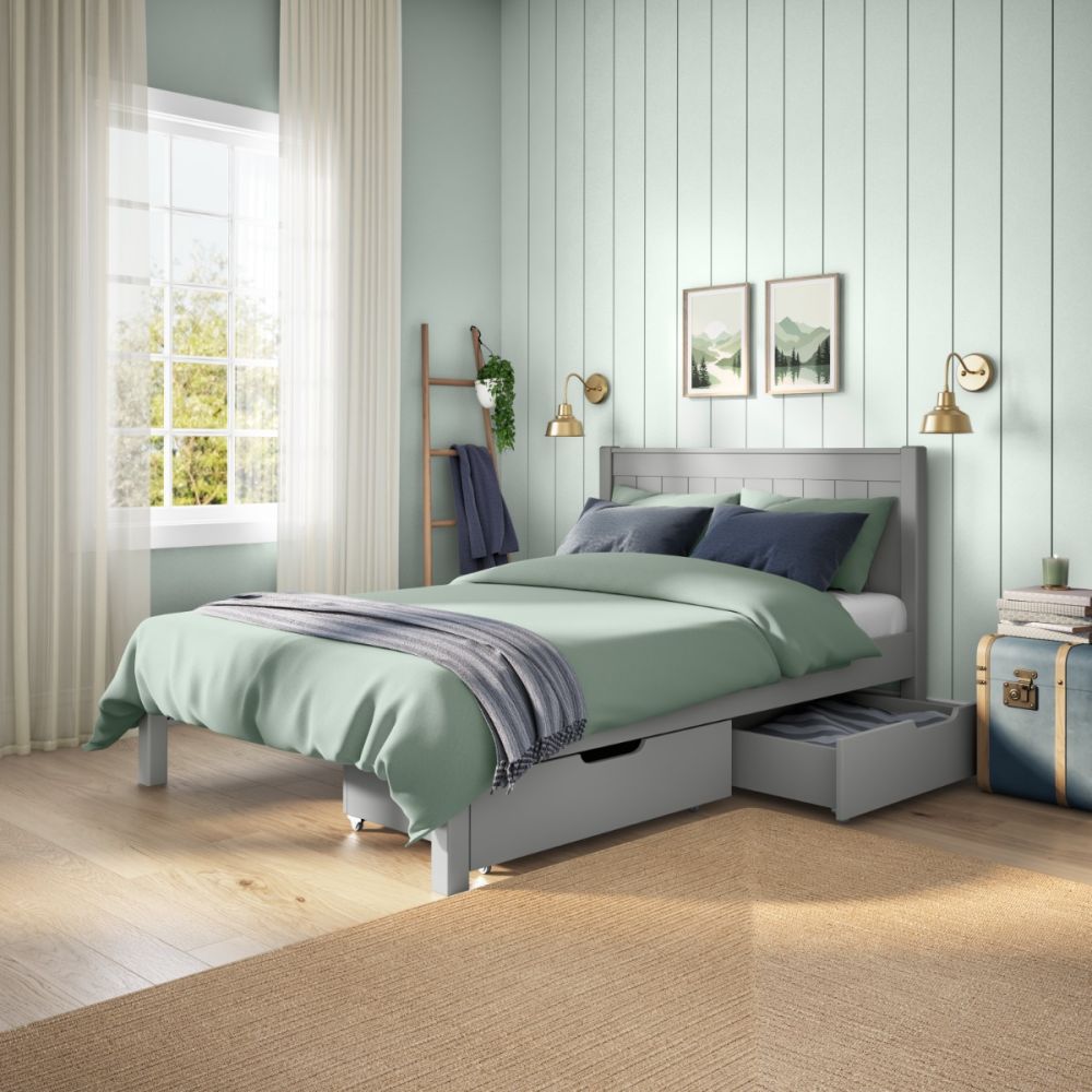 Classic Grey Low End Double With A Pair Of Drawers 135x190cm