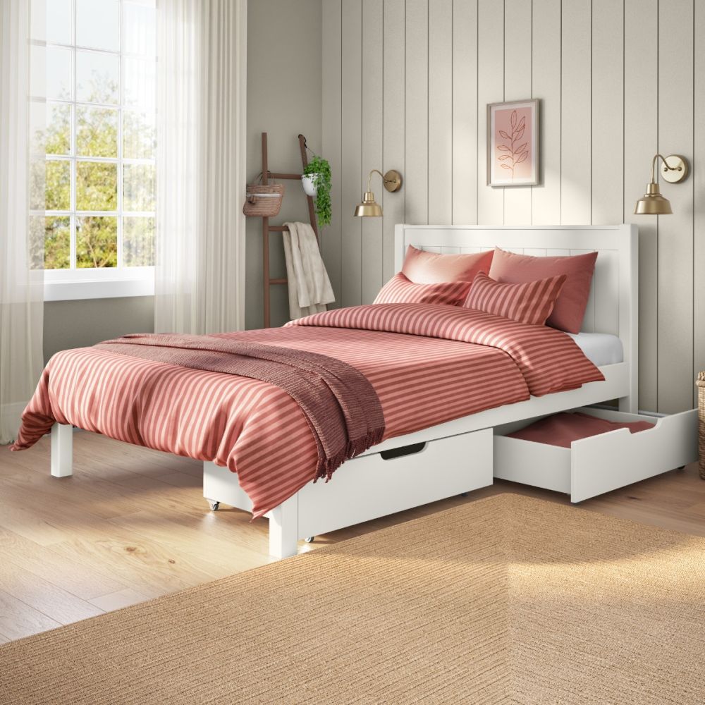 Classic White Low End Double With A Pair Of Drawers 135x190cm