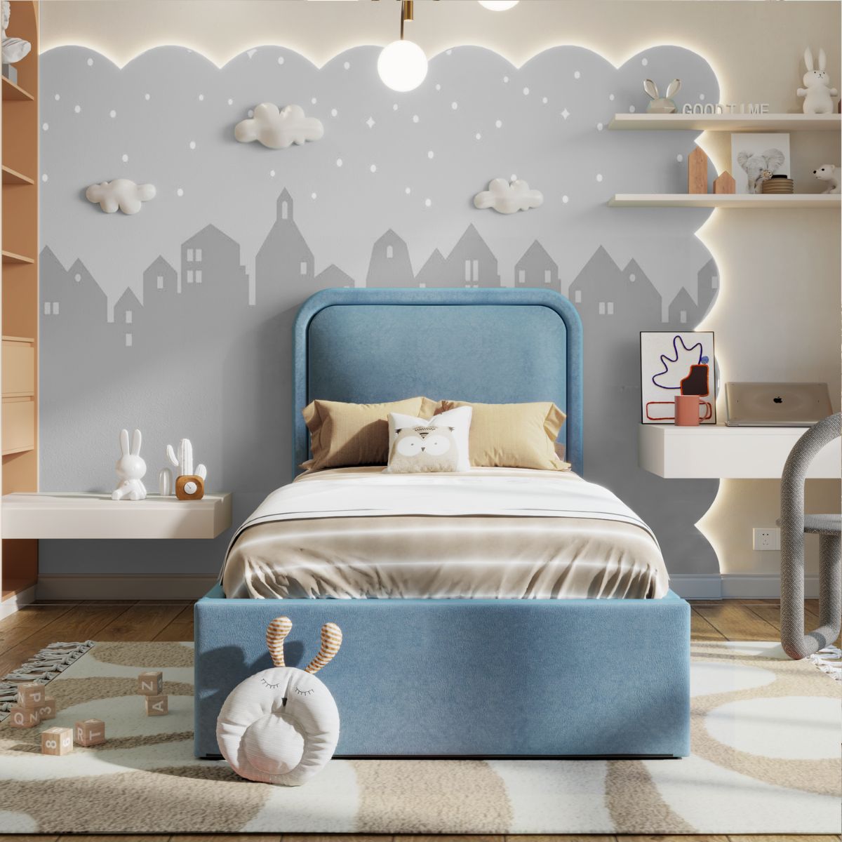 Plush Velvet Ice Blue