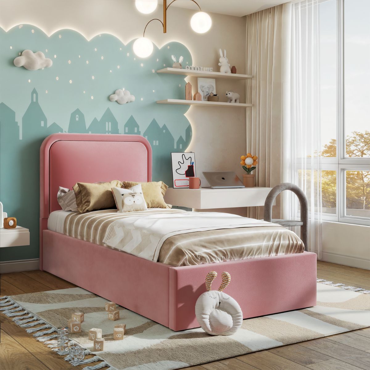 Single (3ft) / Plush Velvet Pink