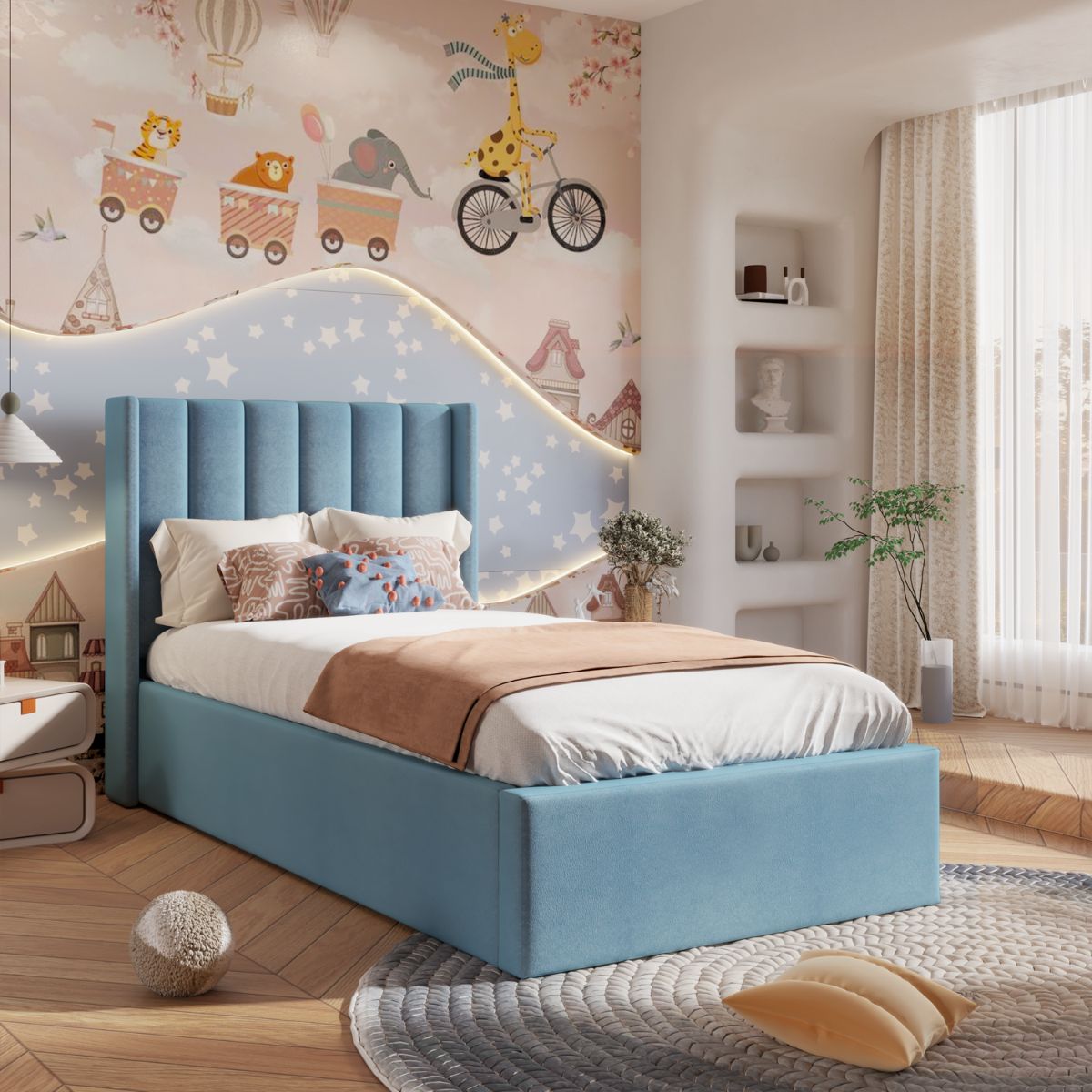 Plush Velvet Ice Blue
