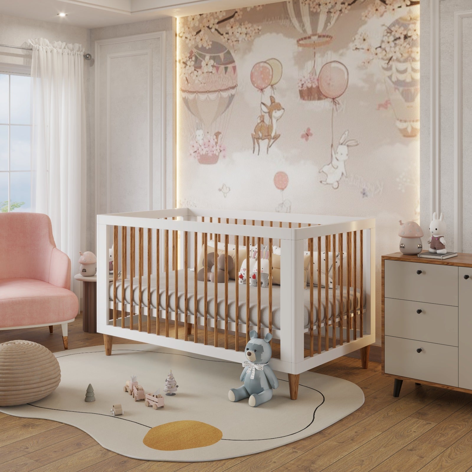 Pure Harmony White Baby Cot 140x70cm