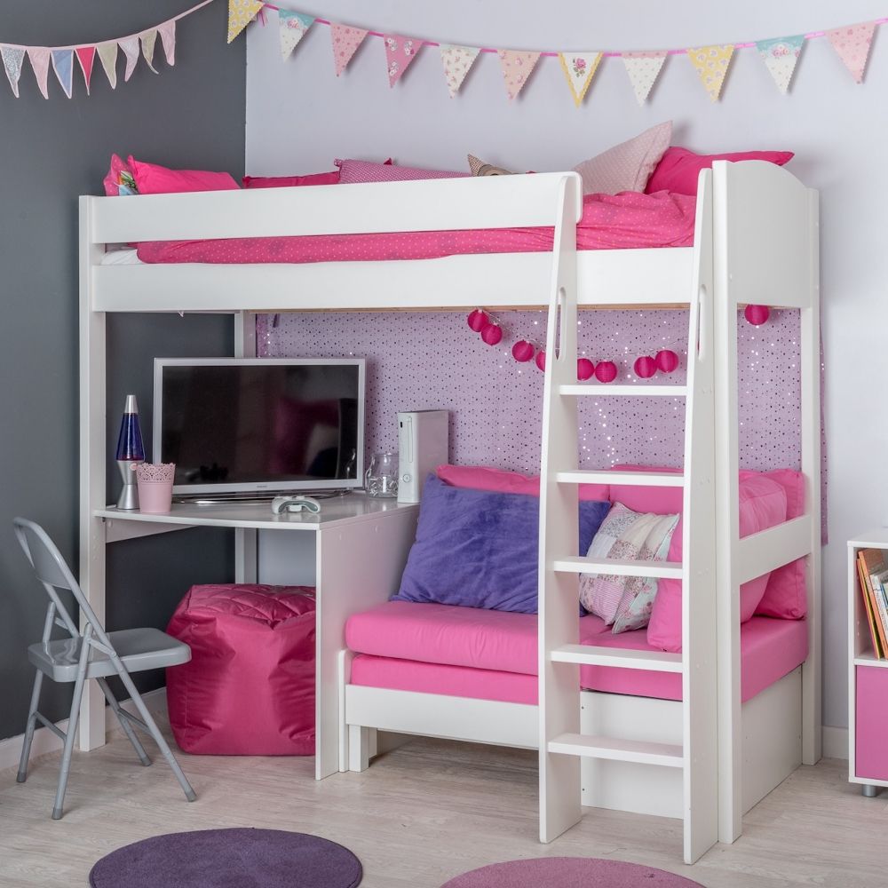Highsleeper, Sofa, Cube Sofa Pink Choose Door Colour  (1 Pair)