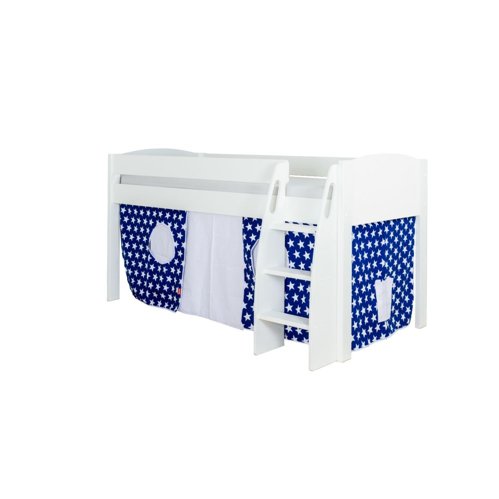 Stompa UNOS Mid Sleeper Frame White+ Blue Tent Stars