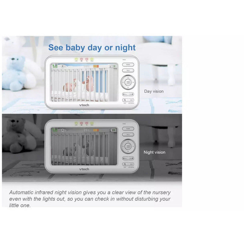 VTech 5" VM5463 Pan Tilt Video Monitor with Night Light and Projection